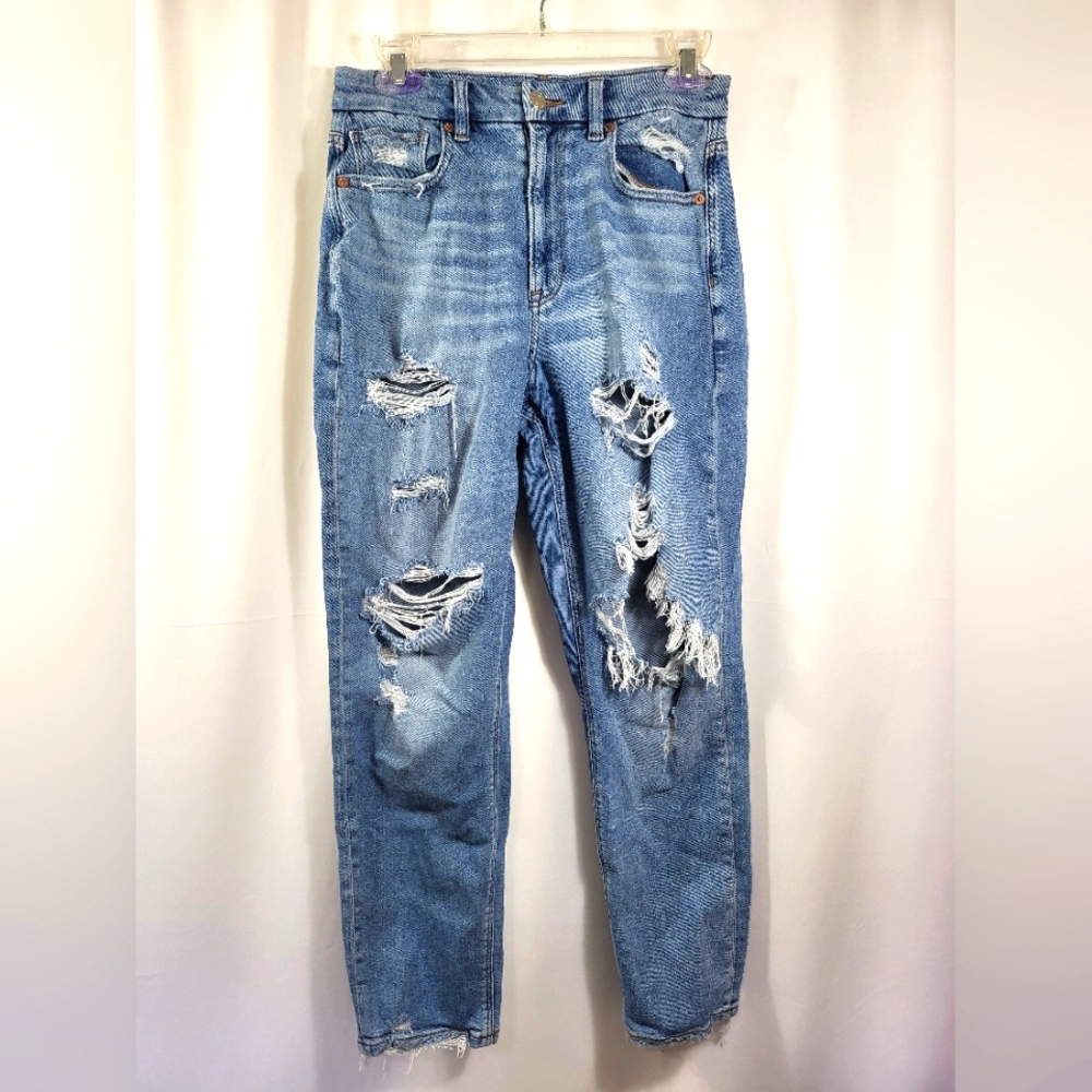 American Eagle Curvy Mom blue jeans women's 6  #1679